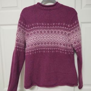 Women's LL Bean heavyweight wool sweater, size large